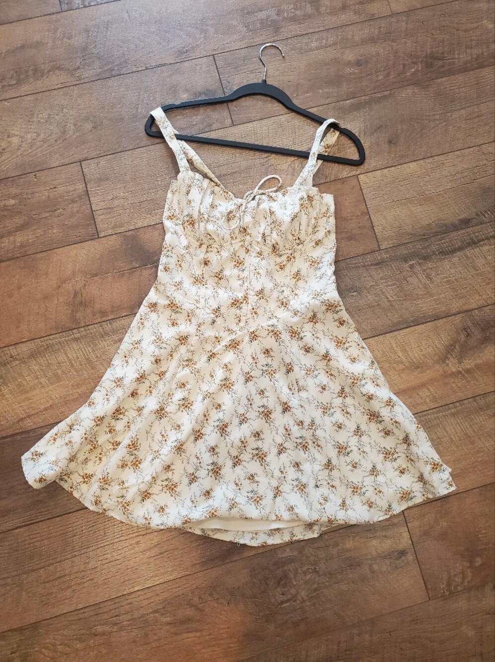 Sweetly Femme Floral Corset Lace-Up Mini Dress